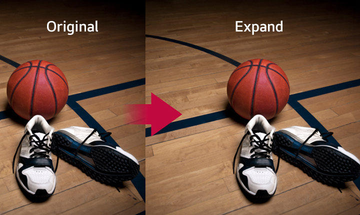 An image demonstrating the Gen AI feature for expanding an existing image.